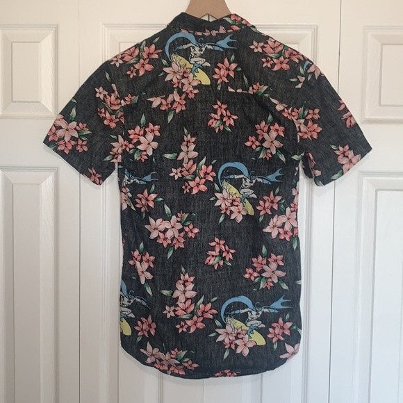 Batman DC Comics Hawaiian Floral Surfing Batman Button Down Shirt Men’s Sz S - Picture 5 of 7